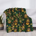 thumbnail image 3 of Yiaed Mask Tropical Flower Print Blanket Throw Blanket Soft Cozy Flannel Blanket for Home Bed Sofa Couch Chair-40"x30", 3 of 6