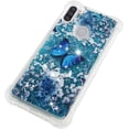 thumbnail image 6 of Compatible with Samsung Galaxy A11 Case Liquid Glitter Cute Stylish Slim TPU Silicone Quicksand Sparkle Shockproof Protective case for Women Girls Case for Samsung Galaxy A11 Blue Butterfly YB, 6 of 7