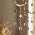 thumbnail image 1 of Crystal Wind Chime Metal Moon Light Catcher Colgante Home Room Decor (Blanco) Likrtyny Libre de BPA, 1 of 8