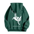 thumbnail image 4 of MHFRRA Sudadera con Capucha y Estampado Gráfico de Moda para Uso Informal y Actividades Al Aire Libre Verde oscuro, 4 of 5