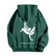 thumbnail image 4 of MHFRRA Sudadera con Capucha y Estampado Gráfico de Moda para Uso Informal y Actividades Al Aire Libre Verde oscuro, 4 of 5
