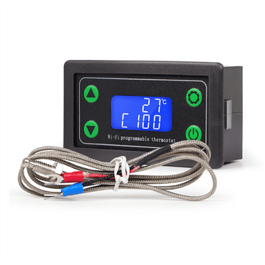 Tuya WIFI High Temperature Controller Digital Programmable Thermostat K-Type Thermocouple -99-999 Degrees ZFX-TW01