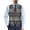 Southwestern Geometric Pattern, variant on Uourmeti Woven Fabric Men's Blazer Suit Vest for Wedding Formal, Adjustable Back Strap Slim Fit Casual Waistcoat Vest, Cucumber