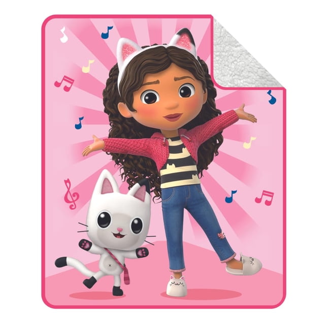 Manta Franco DreamWorks Gabby's Dollhouse Plush Sherpa 127 x 152 cm