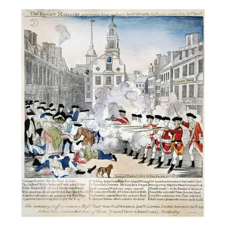 boston massacre 1770 print by paul revere walmart com