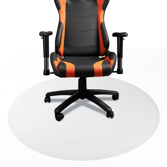 DESKU - Circle Gaming Chair Mat, Computer and Office Chair Mat for Hard Floors, Clear, 46 Inches