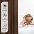 thumbnail image 6 of Brown Fabric Shower Curtain or Liner, 72x72 Waterproof Shower Curtain Liner for Bathroom with Metal Grommets and 12 Plastic Hooks, Soft Cloth & Hotel Quality, Machine Washable, 6 of 6