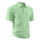 thumbnail image 4 of Blusa y camisa de manga corta con cuello vuelto para hombre, moda de color liso, botones, blusa de manga corta con cuello vuelto, abrigo de poliéster para hombre, 4 of 8