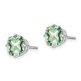 thumbnail image 2 of Primal Gold 14 Karat White Gold 7mm Cushion Green Quartz Earrings, 2 of 4
