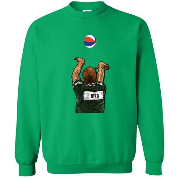 GREEN Celtics Larry Legend Larry Bird 3 Point Contest Crew Neck Sweatshirt ADULT