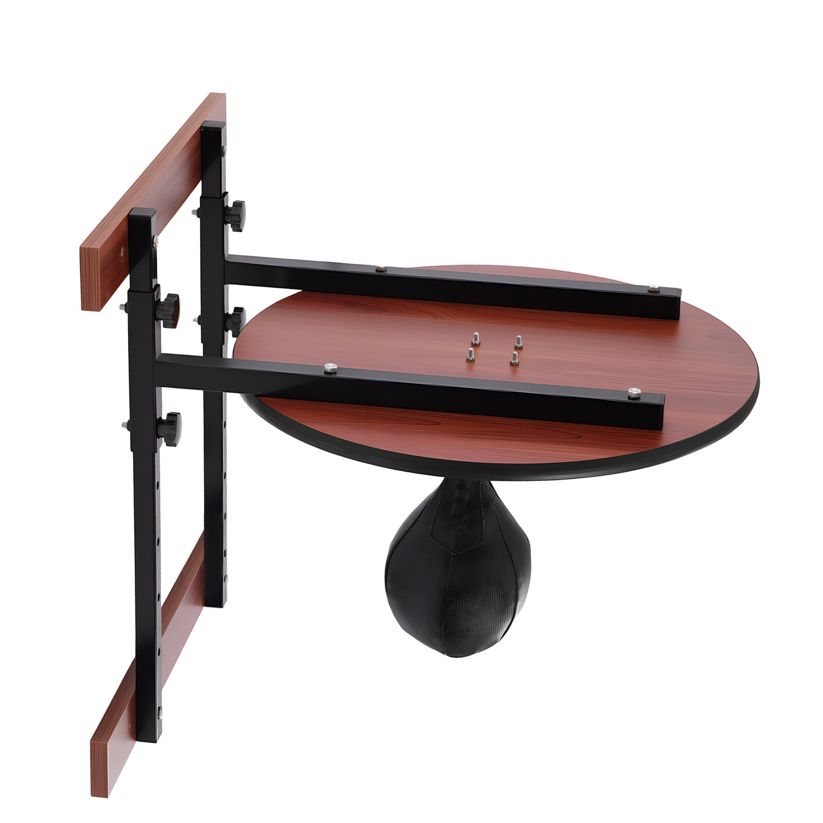 ToppiJoy Speed Bag Platform Kit, Heavy Duty Boxing Training Equipment, Wall Mount Adjustable Speed Bag Set for Reflex & Coordination(Black）
