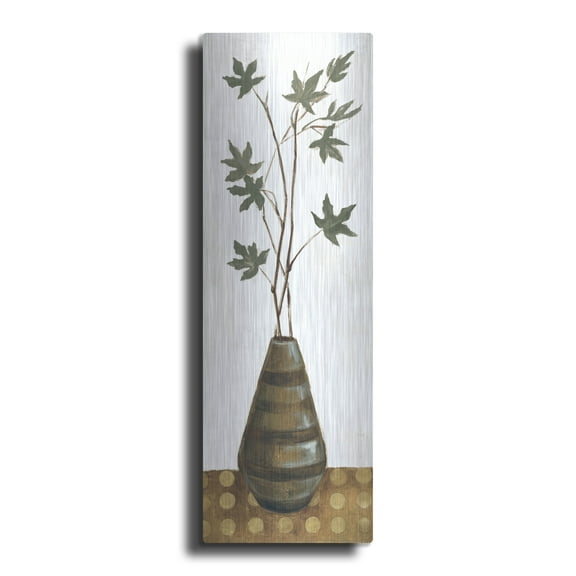 Luxe Metal Art 'Zen Panel 3 On White'  by Silvia Vassileva Metal Wall Art, 12" x 36"