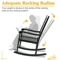 thumbnail image 2 of Sophia & William Outdoor Acacia Wood Nantucket Porch Rocking Chair for Garden - Set of 2 - Black, 2 of 10