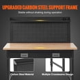 thumbnail image 4 of KFFKFF Adjustable Workstation, Height Range 28-39.5", Designed for Garage Use, Constructed from Oak Plank & Carbon Steel, Robust Workstation with 2000lbs Load Limit, Crafted from Hardwood, 4 of 9