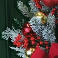 thumbnail image 3 of Old World Christmas Decorative Faux Wreath, Red & Gold Aspen, 24in, 3 of 3