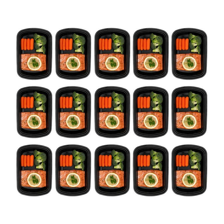 Freshware Meal Prep Containers [15 Pack] 1 Compartment Food Storage Containers with Lids, Bento Box, BPA Free, Stackable, Microwave/Dishwasher