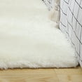 thumbnail image 4 of Furry large area living room carpet, bedroom anti-slip wool carpet, children's room plush carpet - Pure white, 4 of 5