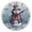 Black Needle, variant on 10" Artistic Round Wall Decorative Desk Clock Wall Clock Home Decor Watercolor-style Snowman Pattern