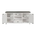 thumbnail image 4 of Martin Svensson Home Monterey Solid Wood TV Stand in White with Gray Top, 4 of 9