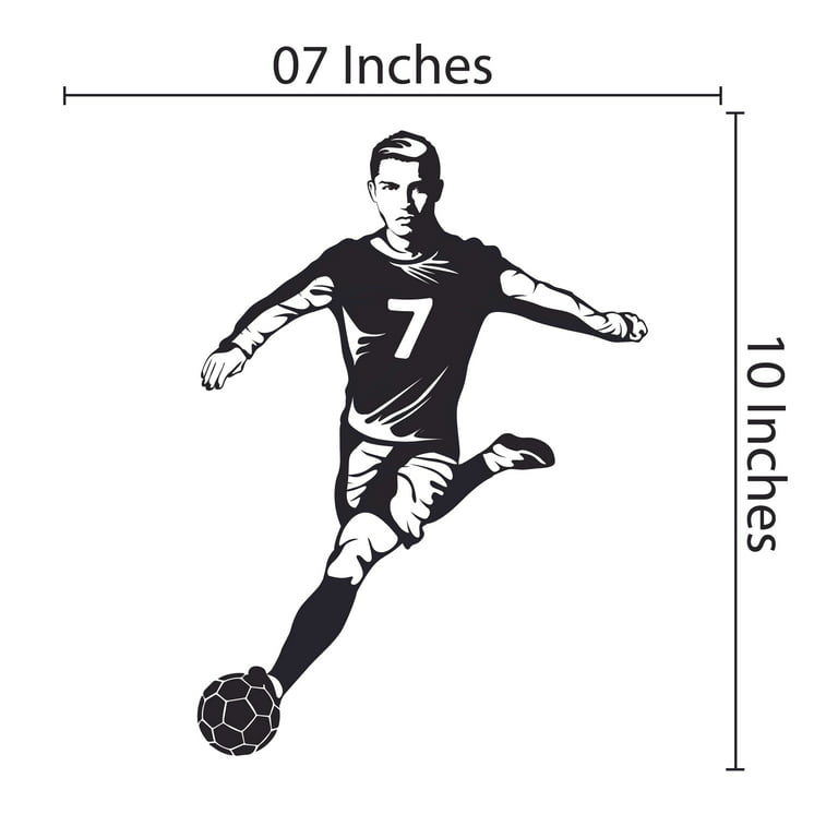 SOCCER - Vinyl Adhesive Wall Decoration Famous Soccer Player