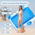 thumbnail image 7 of Inflatable Pool Lounger Float for Adults - JIANYHW X-Large Beach Sun Tan Tub Pool Lounge Raft Sunbathing Pool Floaties with 2 Food/Drink Holder, Blow Up Tanning Pool Bed Floating Mat, 7 of 7