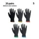 thumbnail image 1 of Guantes de trabajo de precisión Protección de manos Guantes flexibles de nailon antiestático con revestimiento de PU, 20 pares, S Inevent Hogar, 1 of 2