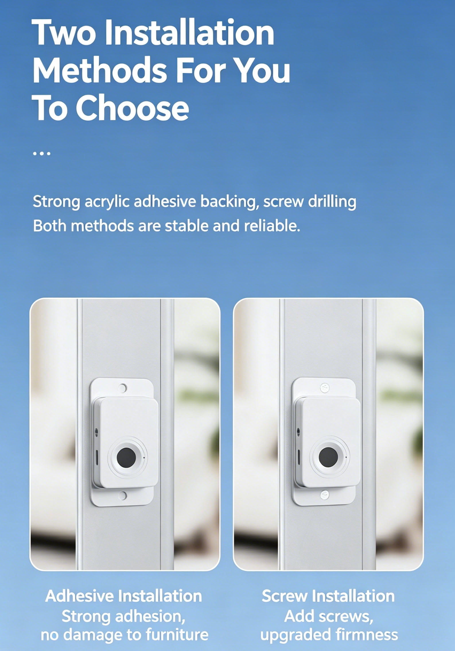 Fingerprint Door & Window Lock, Keyless Entry with 20 Fingerprints, Child & Pet Proof, Custom Ventilation Limit, No Drill/Screw Installation for Home Safety