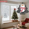 thumbnail image 4 of Metal Hanging Christmas Tree Wind Decorations - Festive Garden Spinners with Concentric Black Lines & Cheerful Snowman Design, 4 of 7