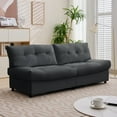 thumbnail image 2 of Mjkone 80" Modular Cloud Loveseat Sofa,Cloud Couches for Living Room,3 Seater Deep Couch Comfy Cloud Sofa,Dark Grey, 2 of 6