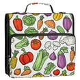 thumbnail image 5 of FORMRS Zipper Binder with Shoulder Strap 1.5-inch Ring 500 Sheet Capacity File Bag, Vegetables Pattern, 5 of 5