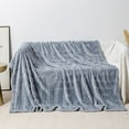 thumbnail image 2 of Lilixerw Household Thick Fleece Throw Blanket,70"x40" Cozy Small Blanket for Office Nap Sofa Bed,Winter Warm Soft Plush Blanket,Lightweight,Blue, 2 of 6