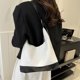 thumbnail image 2 of Bolso Mujer PU Cuero Patchwork Hombro Bandolera Tote Mano Blanco, 2 of 9