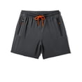 thumbnail image 3 of Hanerdun Men Swim Trunks Pants Male Waterproof Beach Shorts with Zip Pocket Dark Gray 2XL, 3 of 6