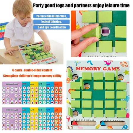 Educational Games for Kids 8-12 Memory Flip Chess Logical Thinking Training Children's Educational Toys Polyester