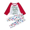 Newborn Infant Baby Boy Girl Letter T shirt Tops Pants Christmas Clothes Set