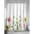 thumbnail image 5 of Pastoral Sunflower Shower Curtain, Farmhouse Flowers Leaves Plants Waterproof Shower Curtain Set with 12 Hooks Lightweight Washable Fabric Shower Curtains for Bathroom 72x78 Inches, 5 of 6