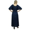thumbnail image 2 of Bimba Women's Maxi Dress With Tassel Scarf Boho Navy Blue Summer Dresses-12, 2 of 9