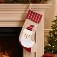 thumbnail image 6 of Feledorashia Christmas Burlap Stocking, Christmas Stocking Ornament, Christmas Accent for Christmas Tree Mantel Wreath Window Gift, Burlap Fabric with Mini Stocking Shape and Attached Hanging Loop, 6 of 6
