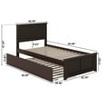 thumbnail image 6 of Madison Twin Extra Long Bed with Matching Footboard and Twin Extra Long Trundle in Espresso, 6 of 6