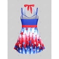 thumbnail image 2 of Traje de Baño Talla Extra Acolchado Tirantes Estampado Estrellas Rosegal  Camisetas tallas grandes, 2 of 5