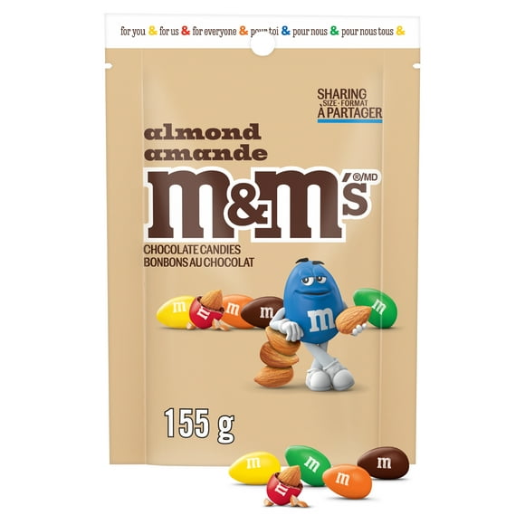 M&M’S, bonbons au chocolat au lait, amande, format partage, 155 g M&M'S ALMOND 155G - FRENCH