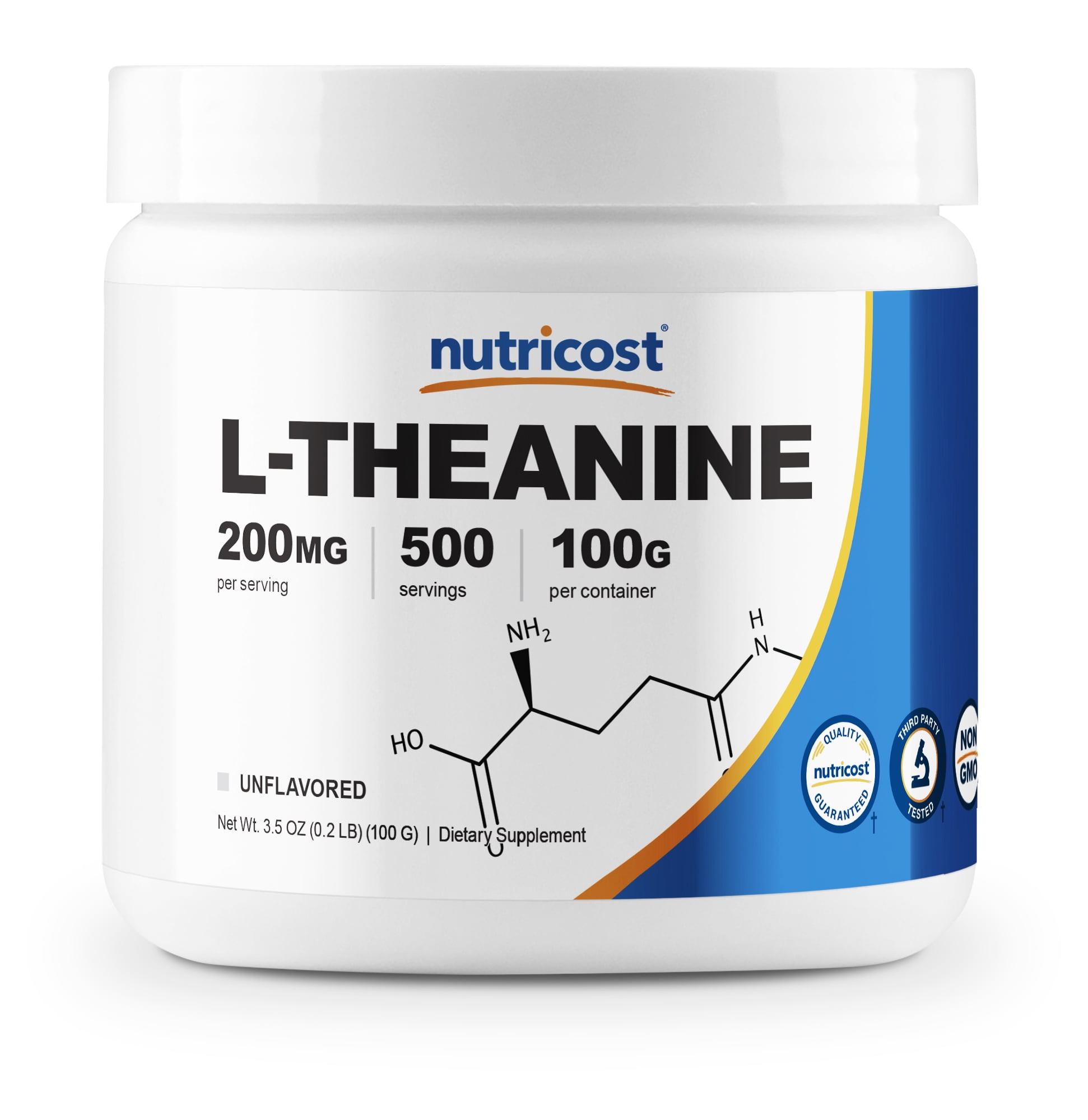Nutricost LTheanine Powder 100 Grams Gluten Free & NonGMO Walmart
