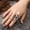 Silver, variant on HOARBOEG Dark Themed Personalized Ring Halloween Spider Ring with Small Gem Halloween Costumes Halloween Jewelry Unisex Open Ended Finger Rings Gift