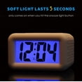 thumbnail image 3 of Reloj despertador digital JAMW LCD grande con luz nocturna blanco, 3 of 5