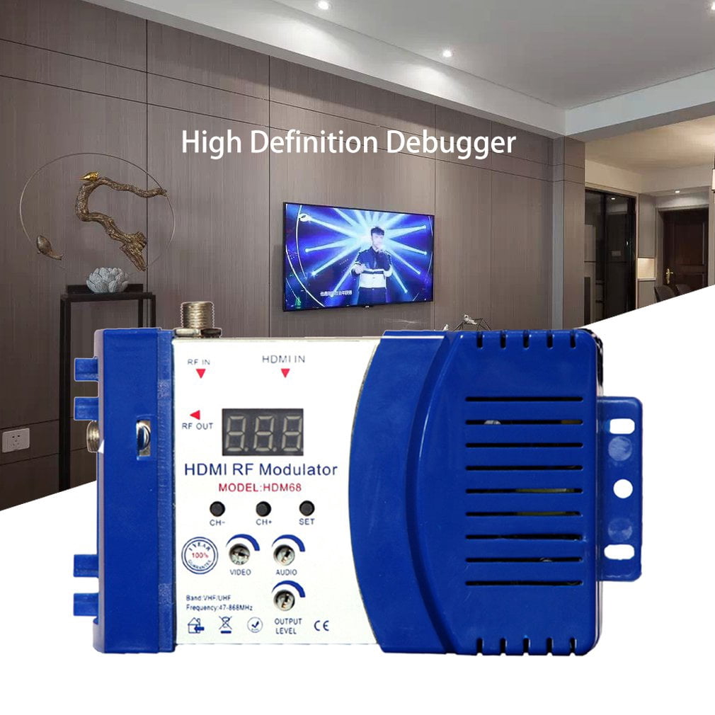 Convertisseur HDMI Vers Télévision Analogique Modulateur HDMI Vers RF Agatige - Convertisseur Numérique VHF/UHF Pour TV Compatible Pal Consoles - 5