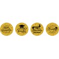 thumbnail image 2 of Darling Souvenir 190 Pcs Graduation Theme Custom Stickers for chocolate Candy Labels-Glitter Gold, 2 of 2