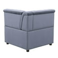 thumbnail image 6 of ACME Bois II Velvet Upholstered Button Tufted Wedge Chair in Gray, 6 of 11