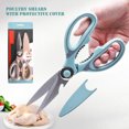 thumbnail image 3 of Poultry Shears with Protective Cover Stainless Steel Kitchen Scissors Multi-Purpose Scissors for Meat Chicken Fish Seafood BBQ, 3 of 8