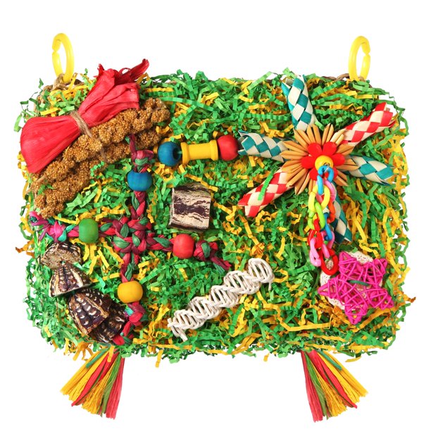 Juguete para aves YIXUND jaula colgante para forrajeo de loro 30x21 cm