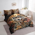 thumbnail image 3 of Feelyou 3D Wolf Animal Twin Bedding Sets 7-Piece for Boy, Groovy Flower Floral Bedding Comforter Set, Rustic Farmhouse Theme Reversible Sheet Sets, Ultra Soft Bedroom Decor, 3 of 8